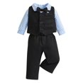 thumbnail image 1 of Gerichy Baby Boys Formal Suit Toddler Gentleman Suit Dress Slim Fit Shirt+Vest+Pants Outfits Toddler Gentleman Set, 1 of 5