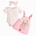 thumbnail image 1 of Gerichy Baby Girl Clothes Suspender Skirt Toddler Ruffle Romper Cute Cartoon Dress Bow Headband Summer Outfits 0-18 Months, 1 of 7