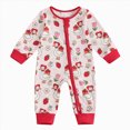 thumbnail image 1 of Gerichy Baby Girl Fall Clothes Goose Floral Print Romper Zipper One Piece Jumpsuit 0 3 6 12 18 Months Cute Newborn Outfits, 1 of 7