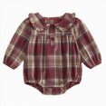 thumbnail image 1 of Gerichy Baby Girl Fall Outfits Long Sleeve Plaid Romper Infant Clothes One Piece Bubble Playsuit 0-18 Months, 1 of 5