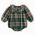 thumbnail image 1 of Gerichy Baby Girl Plaid Shirt Romper Flannel Long Sleeve Tops 0 3 6 9 12 18 Months Infant Button Down Fall Clothes, 1 of 7