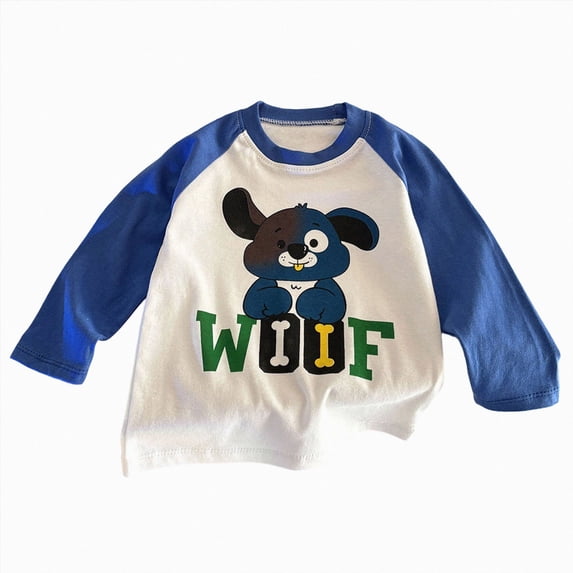 Gerichy Baby Toddler Boy Girl Fall T-Shirt 3 6 12 18 24 Months 2T 3T 4T 5T Cute Cartoon Graphic Print Crew Neck Long Sleeve Tops
