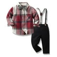 Gerichy Boy Clothes Suits Toddler Boy Outfit,Long Sleeve Shirt+Bowtie