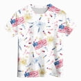thumbnail image 1 of Gerichy Boys 4th of July T-Shirt American Flag Tees Kids Toddler Short Sleeve Tee Shirts 2-12 Years, 1 of 5