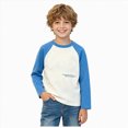 thumbnail image 1 of Gerichy Boys Cotton Long Sleeve Raglan T Shirts Kids Color Block Crewneck Tees School Sports Tops 9M-11T, 1 of 5