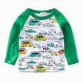 thumbnail image 1 of Gerichy Boys Cotton Truck Graphic T-Shirts Long Sleeve Crewneck Kids Tee Toddler Boy Shirt Tops 2T-10T, 1 of 7