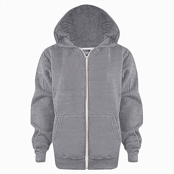Gerichy Boys Full Zip Hoodie Hooded Sweatshirt Loose Casual Solid Comfy Long Sleeve Jacket with Pockets for Girls and Boys 3T-12T