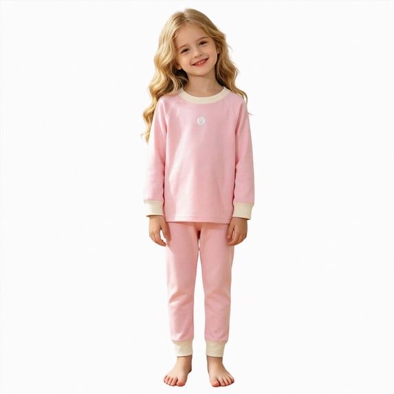 Gerichy Boys Girls Cotton Pajamas Long Sleeve Tops + Pants Fall Winter Sleepwear Loungewear Set Teen Kids Toddler PJs 6M-13T