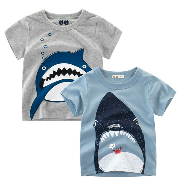 Gerichy Boys Shirts Toddler Boys' Short Sleeve Tees Cotton Casual Cartoon Graphic Crewneck Summer Top T-Shirts Toddler Boys Tee Shirts Boys Graphic Tees