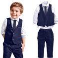 thumbnail image 1 of Gerichy Boys Suit Size 2-7 Kids Suits for Toddler Boys Ring Bearer Suit Boys Dressy Outfit Set 4Pcs Formal Suits Set, 1 of 6