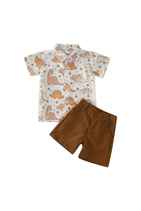 Boys Summer Outfits Toddler Boys Baby T Shirt Shorts Set Handsome Two Piece Set For Kids Baby Boys' Short Sleeved Shorts Boys Clothes Set