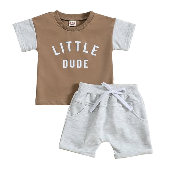 Gerichy Boys Summer Outfits Toddler Boys Short Sleeve Cartoon Dinosaur Prints T Shirt Tops Shorts Child Kids Set&Outfits