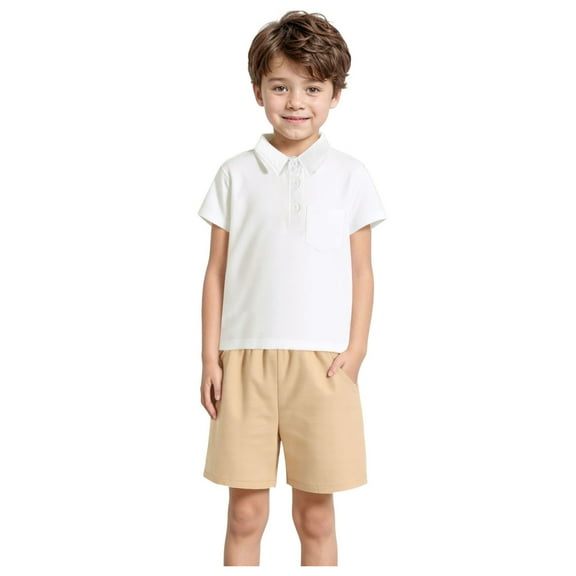 Gerichy Boys Summer Outfits Toddler Boys Summer Short Sleeve Striped Prints Tops Shorts 2PCS Outfits Clothes Set For Children Clothes