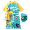 thumbnail image 1 of Gerichy Boys Swim Set, 2T 3T 4T 5T Swimsuit Boys Baby Boys Swimsuit Long Sleeve Rash Guard Swimwear Baby Boy Swim Trunk With Hat Set 3 Piece Toddler Bathing Suit, 1 of 5