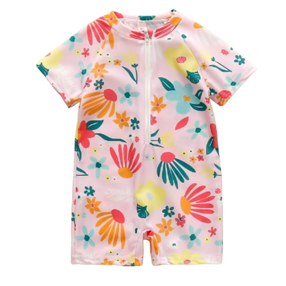 Gerichy Boys Swim Set, 2T 3T 4T 5T Swimsuit Boys Baby Toddler Boys Swimsuit Set Long Sleeve Swimwear Cute Cartoon Bathing Suit Rash Guards With Hat Sunscreen Surf Suit Hot Spring