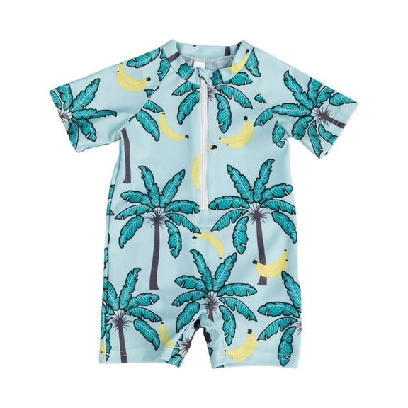 Gerichy Boys Swim Set, 2T 3T 4T 5T Swimsuit Boys Boys Swimsuit Comfortable Breathable Fashion Beach Coconut Tree Print Boys Swimsuit