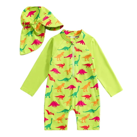Gerichy Boys Swim Set, 2T 3T 4T 5T Swimsuit Boys Boys Swimsuit Comfortable Soft Breathable Fashion Children Ocean Print Hat Set Boys Swimsuit