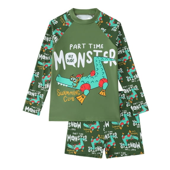Gerichy Boys Swim Set, 2T 3T 4T 5T Swimsuit Boys Boys Swimsuits Set For Boys 2 Piece Short Sleeve Swim Shirts Bathing Suits With Trunks