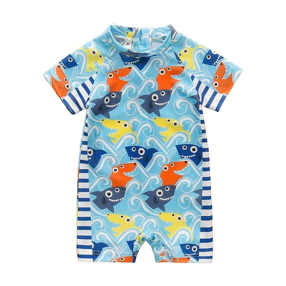 Gerichy Boys Swim Set, 2T 3T 4T 5T Swimsuit Boys Boys Swimwear Comfortable Soft Breathable Fashion Cartoon Dinosaur Print Boys Swimwear