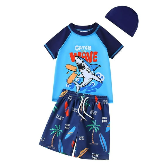 Gerichy Boys Swim Set, 2T 3T 4T 5T Swimsuit Boys Children's Swimsuit Boys Split Swimsuit Split Quick Drying Short Sleeved Beach Pants Boy Swimsuit