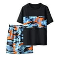 thumbnail image 1 of Gerichy Boys Swim Set, 2T 3T 4T 5T Swimsuit Boys Children's Swimsuits Boys' Two Piece Swimsuits 2025 Short Sleeved Beach Shorts Quick Drying Boys' Swimsuits, 1 of 5