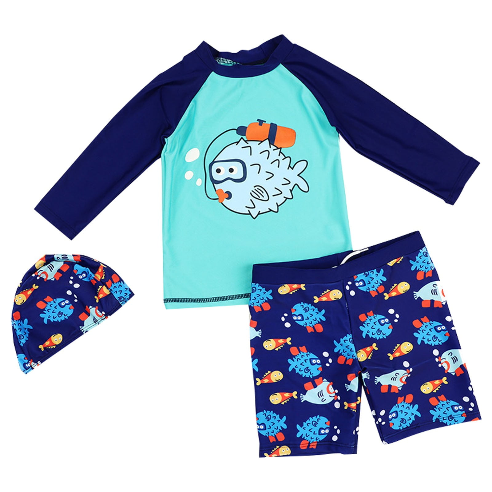 Boys red robot swimsuit main image 0