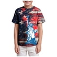 thumbnail image 1 of Gerichy Boys Tshirts,Boys 4th of July Shirt Toddler Kids Baby Boys Girls Letter Galaxy Print Short Sleeve Crewneck T Shirts Tops Tee Clothes For Children, 1 of 5