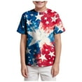 thumbnail image 1 of Gerichy Boys Tshirts,Boys 4th of July Shirt Kids Toddler Shirt Cartoon Prints Short Sleeve Button Shacket Boys Girls Shirt Tops Outwear Plaid, 1 of 5