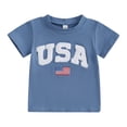 thumbnail image 1 of Gerichy Boys Tshirts,Boys 4th of July Shirt Summer Toddler Boys Short Sleeve Dinosaur Letter Prints T Shirt Tops, 1 of 7