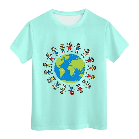 Gerichy Boys Tshirts,Boys 4th of July Shirt Toddler Boys Polo Shirts, Button Short Sleeve Fashion Printed Summer Tops