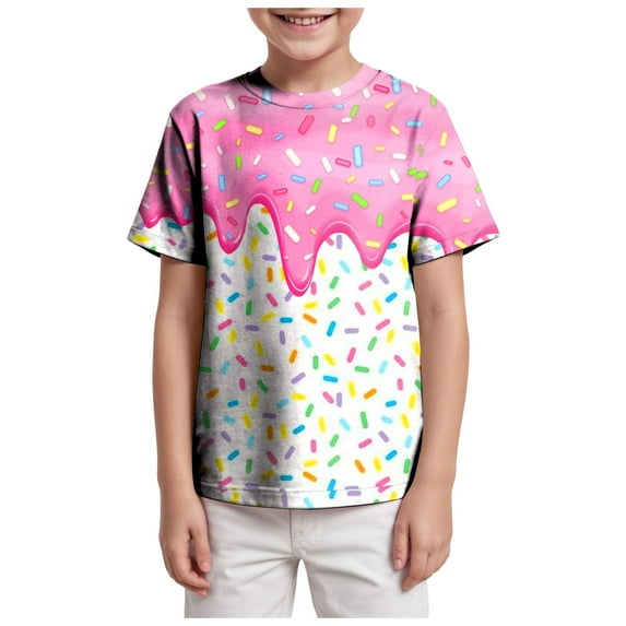 Gerichy Boys Tshirts,Boys 4th of July Shirt Toddler Kids Baby Boys Girls Cartoon Animal Short Sleeve Crewneck T Shirts Tops Tee Clothes For Children