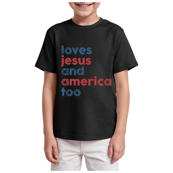 Gerichy Boys Tshirts,Boys 4th of July Shirt Toddler Kids Baby Boys Girls Shark Short Sleeve Crewneck T Shirts Tops Tee Clothes For Children