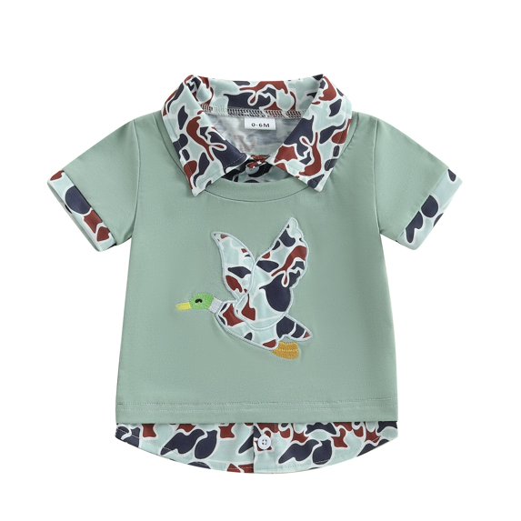 Gerichy Boys Tshirts Toddler Baby Boy Shirt Short Sleeve Button Down T Shirt Tops Cute Casual Tee Summer Clothes
