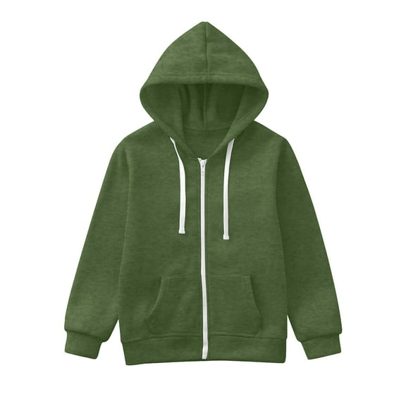 Gerichy Fall Hoodies For Teens Boys Sweatshirt Color Solid Zip Jackets Long Hoodie Top Boys Sleeve Up Girls Kids Coat jacket Hoodies Jacket for Boys and Girls Toddler Unisex Hoodies for Boys Girls