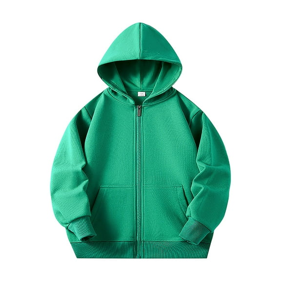Gerichy Fall Hoodies For Teens Boys Sweatshirt Color Solid Zip Jackets Long Hoodie Top Boys Sleeve Up Girls Kids Coat jacket Hoodies Jacket for Boys and Girls Toddler Unisex Hoodies for Boys Girls