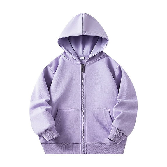 Gerichy Fall Hoodies For Teens Boys Sweatshirt Color Solid Zip Jackets Long Hoodie Top Boys Sleeve Up Girls Kids Coat jacket Hoodies Jacket for Boys and Girls Toddler Unisex Hoodies for Boys Girls