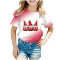 thumbnail image 1 of Gerichy Girls Graphic Print T-Shirt Girls Valentines Day Shirt Crewneck Summer Graphic Print Tops for Girls, 1 of 5