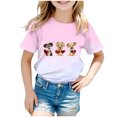 thumbnail image 1 of Gerichy Girls Graphic Print T-Shirt Girls Valentines Day Shirts Fashion Valentines Day Cute Valentines Printed Short Sleeve Crewneck Summer Tops, 1 of 4