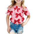 thumbnail image 1 of Gerichy Girls Graphic Print T-Shirt Valentine's Day Cute Printed Girls Round Neck T-Shirt Top Half Sleeve Printed Tees, 1 of 5