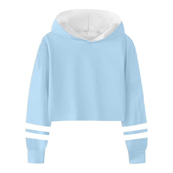Gerichy Girls Hoodies Sweatshirt Kids Crop Tops Girls Striped Long Sleeve Fashion Hoodies Pullover Sweatshirts Winter Tops Plus Size Tops Girls Crewneck Oversized Sweatshirt Long Sleeve Pullover Tops
