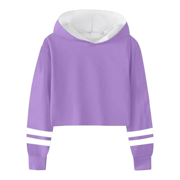 Gerichy Girls Hoodies Sweatshirt Kids Crop Tops Girls Striped Long Sleeve Fashion Hoodies Pullover Sweatshirts Winter Tops Plus Size Tops Girls Crewneck Oversized Sweatshirt Long Sleeve Pullover Tops