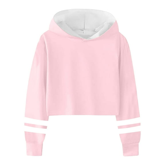 Gerichy Girls Hoodies Sweatshirt Kids Crop Tops Girls Striped Long Sleeve Fashion Hoodies Pullover Sweatshirts Winter Tops Plus Size Tops Girls Crewneck Oversized Sweatshirt Long Sleeve Pullover Tops