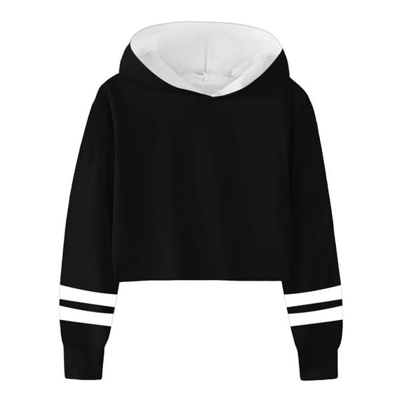 Gerichy Girls Hoodies Sweatshirt Kids Crop Tops Girls Striped Long Sleeve Fashion Hoodies Pullover Sweatshirts Winter Tops Plus Size Tops Girls Crewneck Oversized Sweatshirt Long Sleeve Pullover Tops