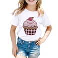 thumbnail image 1 of Gerichy Girls Short Sleeve T Shirts Girls Crew Neck Graphic Print Summer Short T-Shirts for Girls Valentine's Day Shirt T-shirt with Half Sleeves, 1 of 5