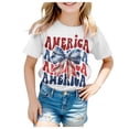 thumbnail image 1 of Gerichy Girls Short Sleeve T Shirts Girls Graphic Print Summer Short T-Shirts for Girls Summer Crewneck T Shirt Casual Fit Basic Tee Shirts, 1 of 4