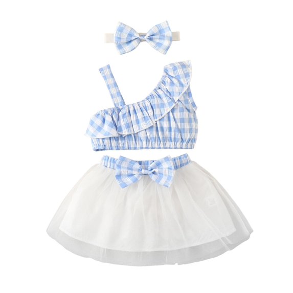 Gerichy Girls Summer Outfits, Toddler Baby Girls 2PC Outfits Jumpsuit Cute Strawberry Printed Sleeveless Big Bow Dress And Soft Sun Hat Summer Flowy Beach Dresses Two Piece Sets