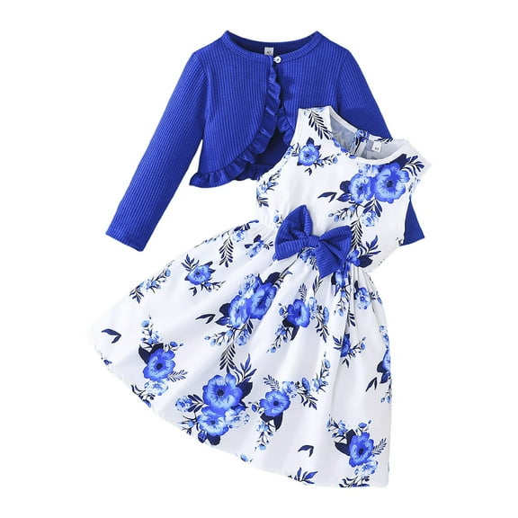 Gerichy Girls Summer Outfits, Toddler Girls Summer Sleeveless Fashion Leopard Print Dress With Headband 2PCS Outfits Clothes Set