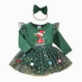 thumbnail image 1 of Gerichy Kid Toddler Girl Christmas Outfit Romper Dress/Tutu Dresses Baby Girls Matching Outfits 0-18 Months, 1 of 7