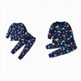 thumbnail image 1 of Gerichy Kids Baby Boys Elastic Cotton Top Pants Set Funny Print Long Sleeve Warm Comfy Pajamas Set 4PCS Fall Winter Outfit, 1 of 6