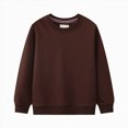 thumbnail image 1 of Gerichy Kids Baby Boys Girls Casual Sweatshirt Solid Color Crewneck Fleece Long Sleeve Pullover Tops T-Shirt 2T-7T, 1 of 4